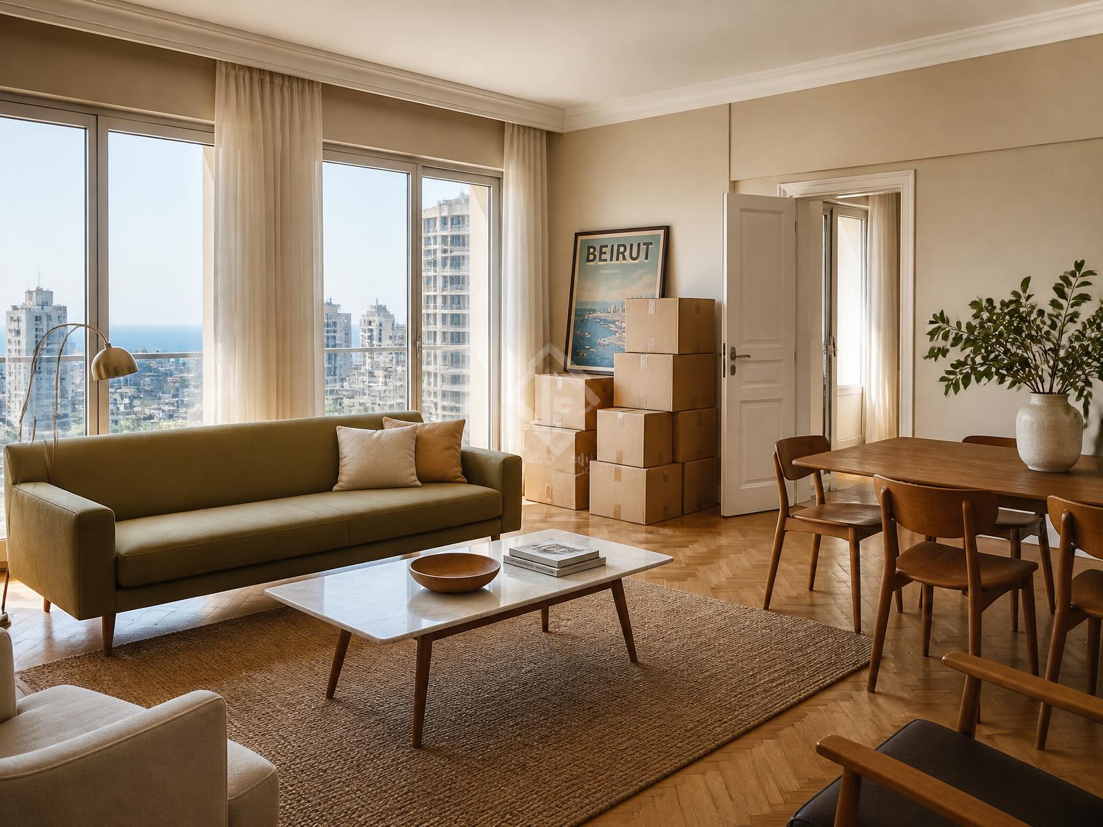 Living room furniture prepared for resale